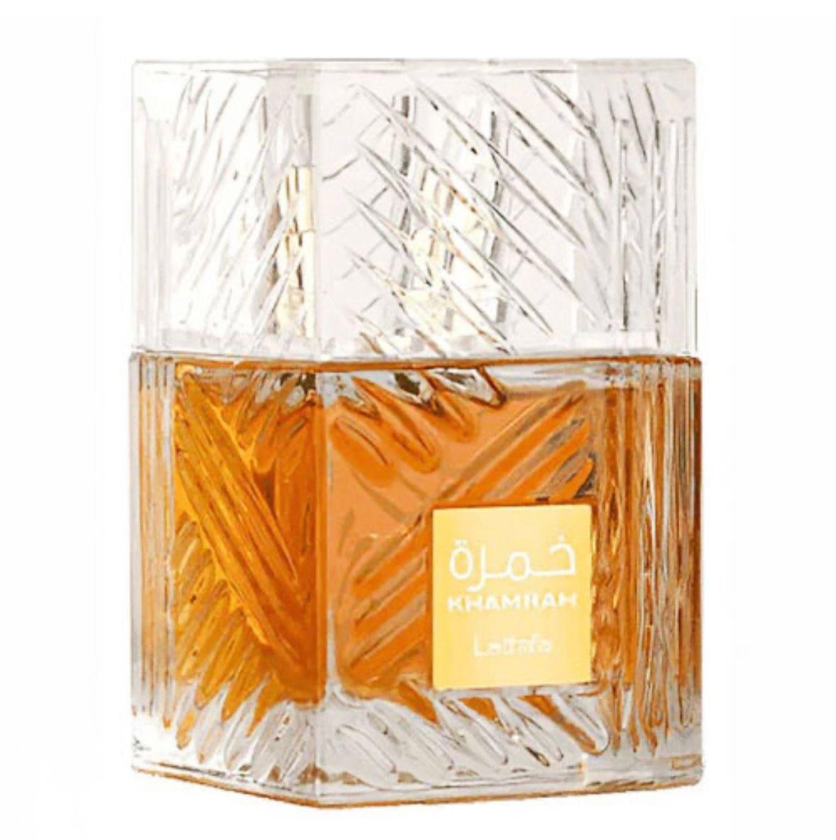 Frasco e caixa do perfume Khamrah